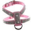 Bling Rhinestone Leather Safety Pet Collars